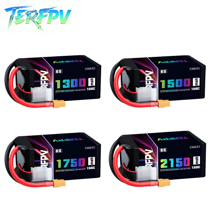 Drone Battery Lipo - Batteria Lipo TERFPV 6S 22.2V 1300/1500/1750/2150mAh