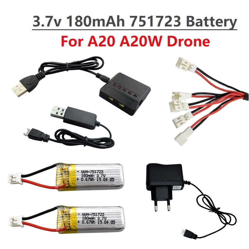 Drone Battery Balance Charger - Batteria Lipo Originale 3.7V 180mAh e