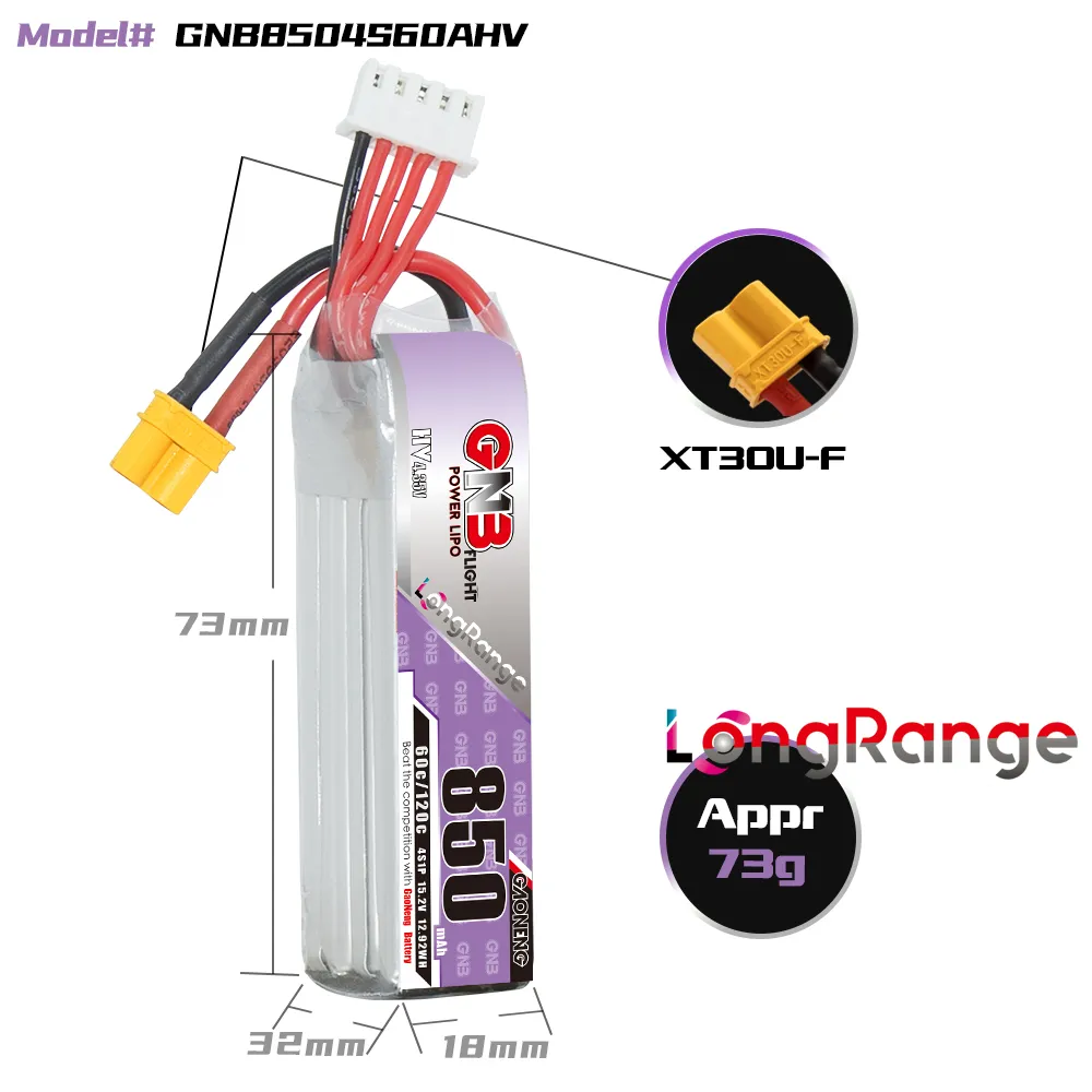 GAONENG GNB LiPo Batteria 850m - Drone Battery 4S recensione e prezzo