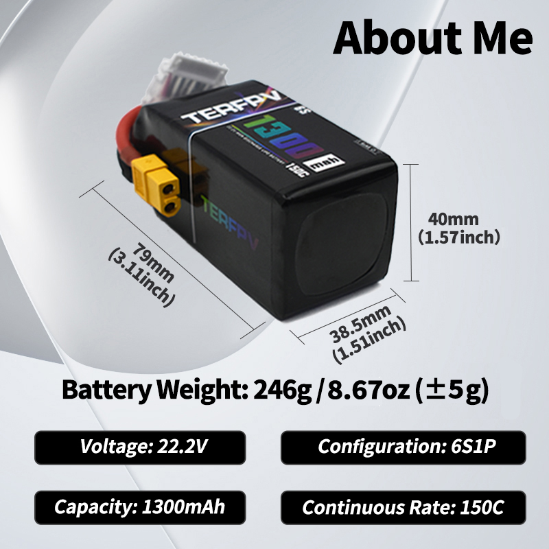 Batteria Lipo TERFPV 6S 22.2V  - Drone Battery Lipo recensione e prezzo