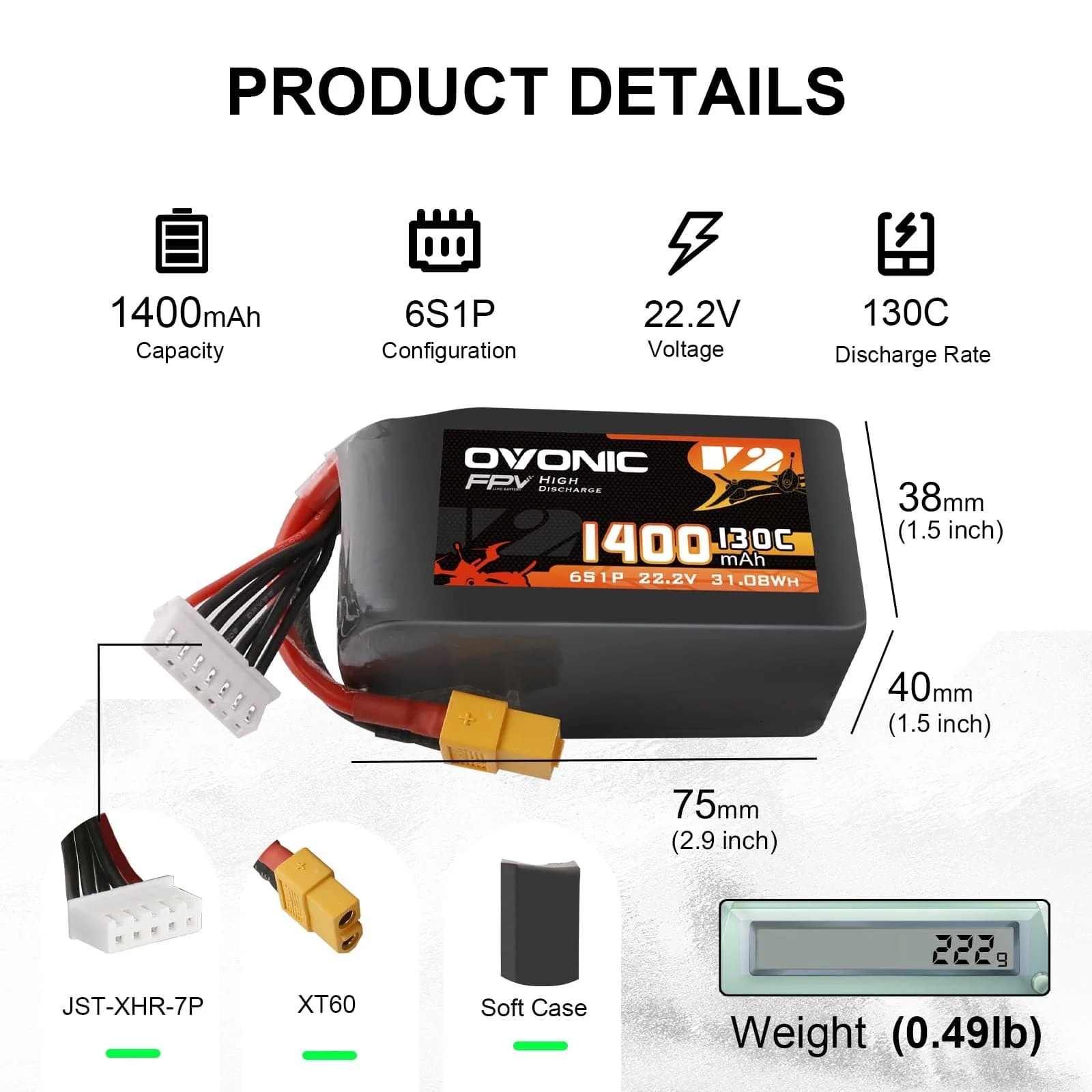 Batteria LiPo Ovonic 6S 1400mA - Drone Battery Bag recensione e prezzo