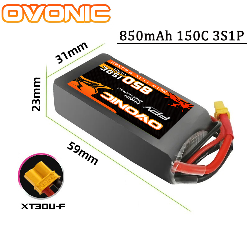 Batteria Lipo OVONIC 150C 850m - Drone Battery 4S recensione e prezzo